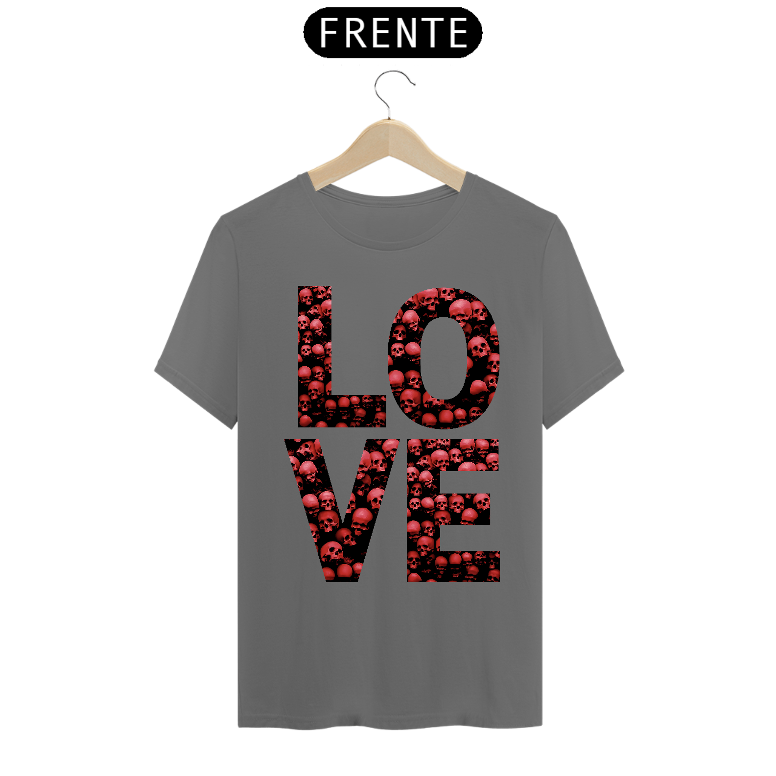 Nome do produto: LOVE SKULLS - tshirt estonada