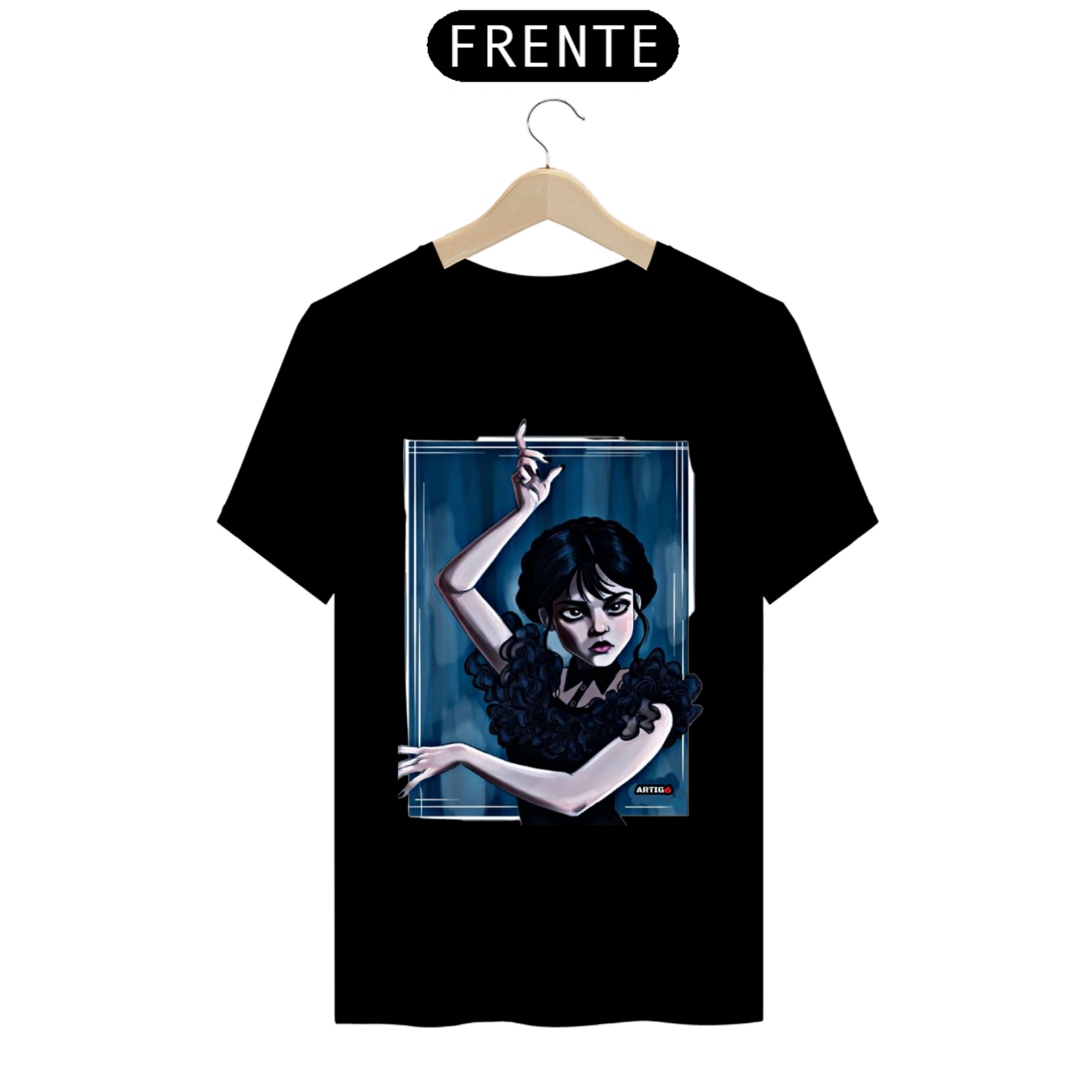 Nome do produto: Camiseta Wandinha 