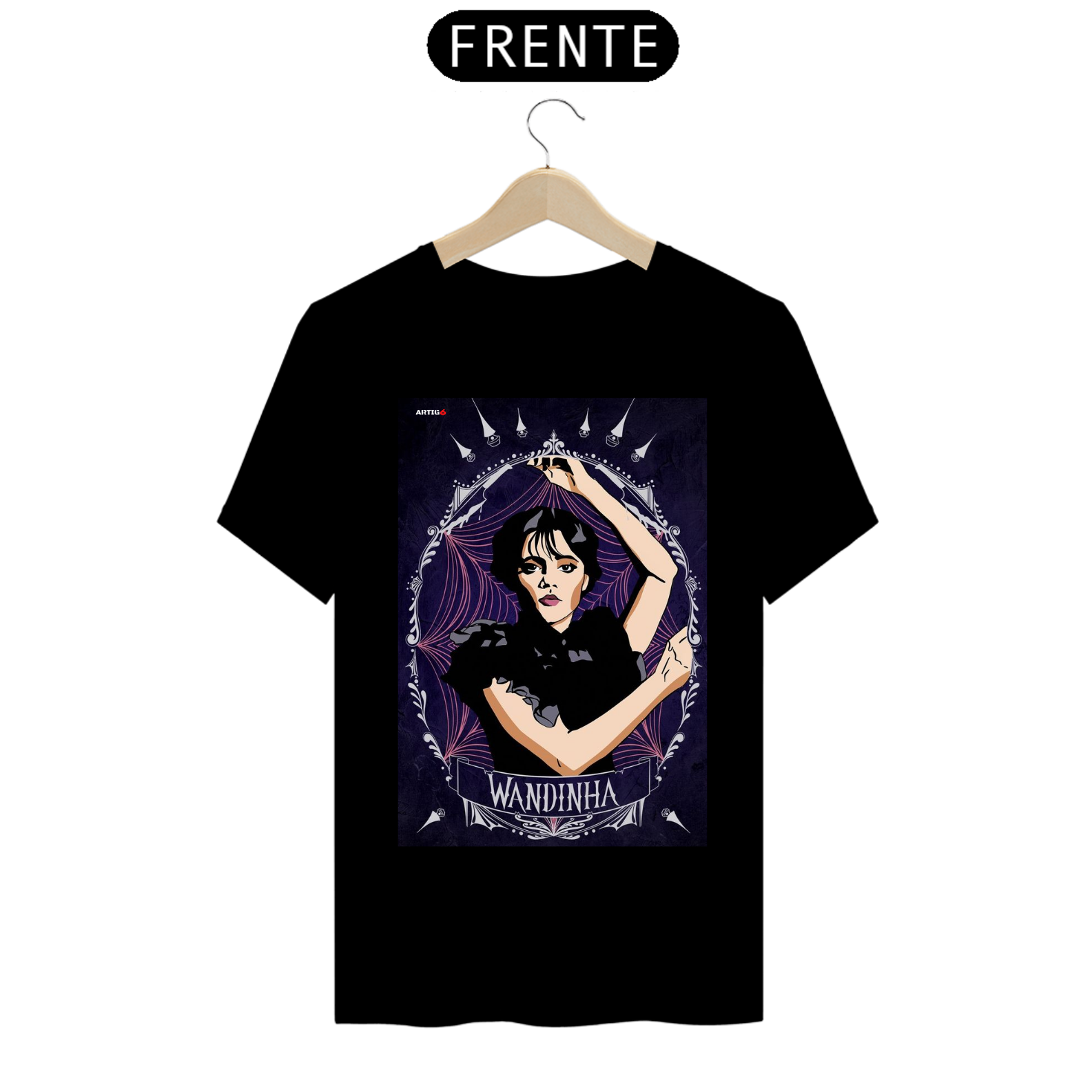 Nome do produto: Camiseta Wandinha \