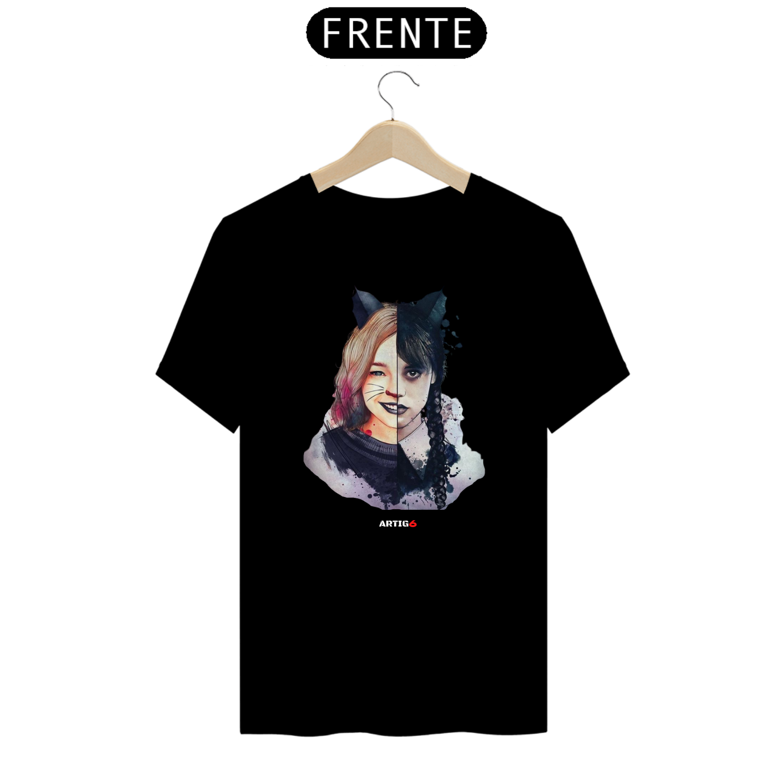 Nome do produto: Camiseta Enid e Wandinha Unissex