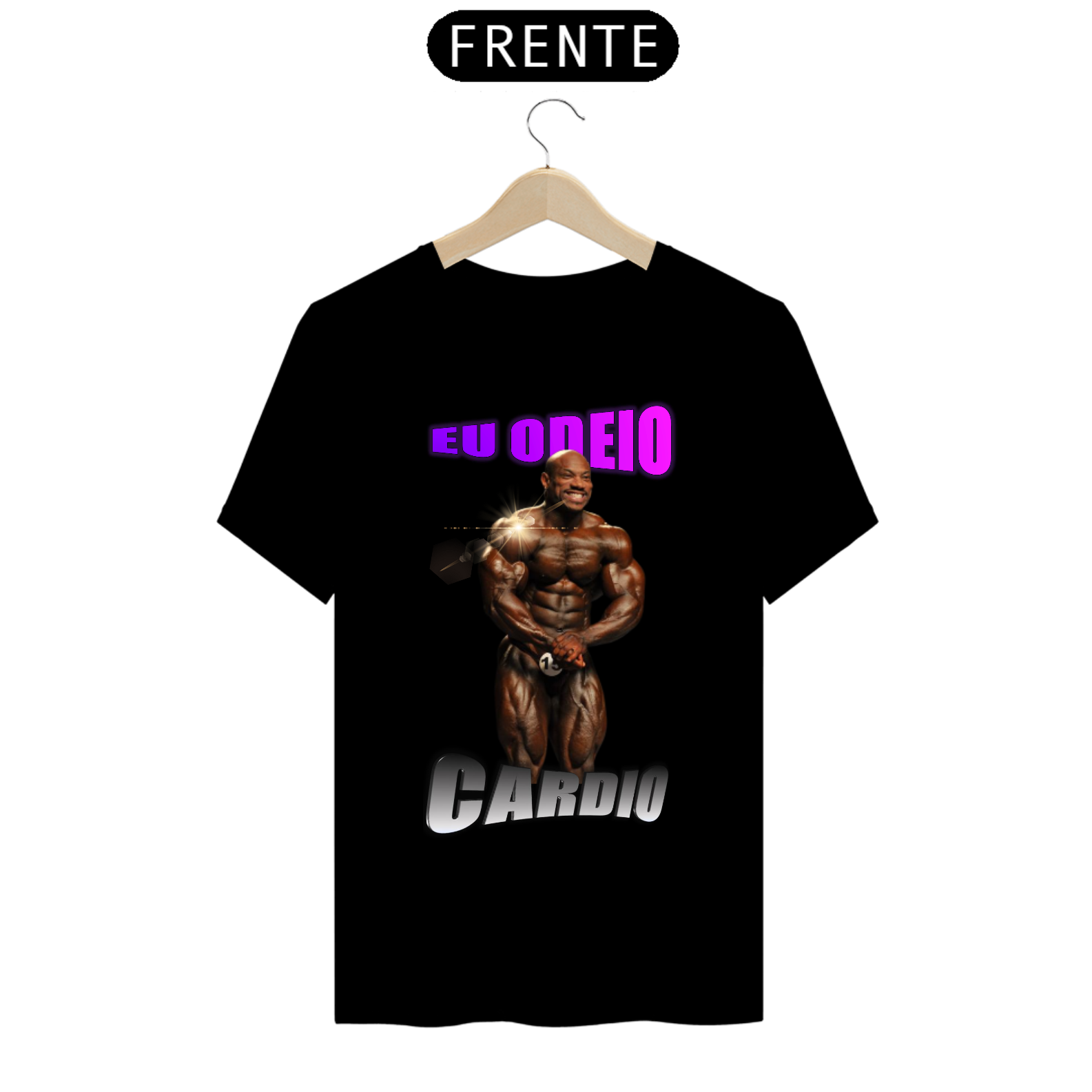 Nome do produto: CAMISETA - EU ODEIO CARDIO