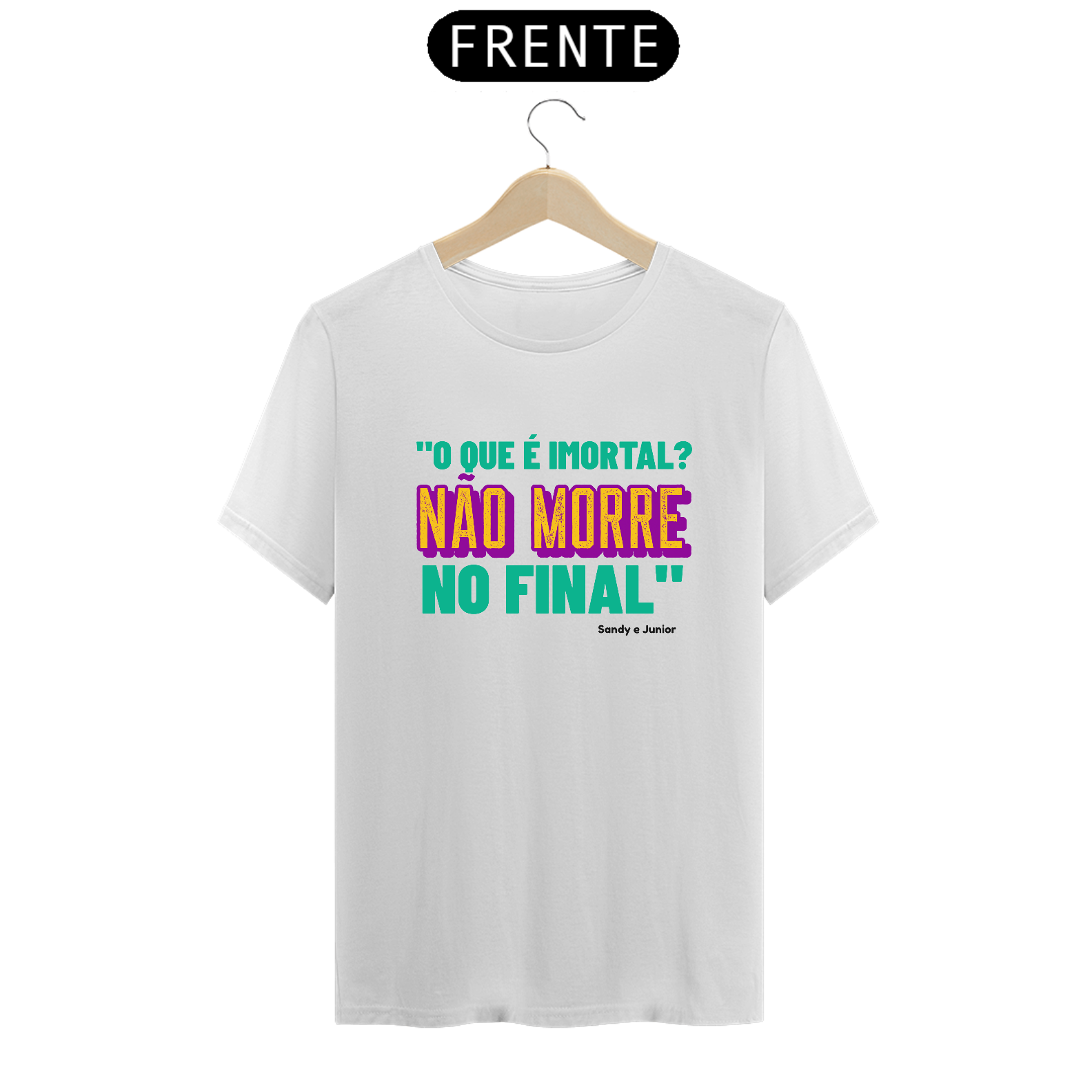 Nome do produto: CAMISETA CLÁSSICA IMORTAL - LETRAS DE MÚSICAS