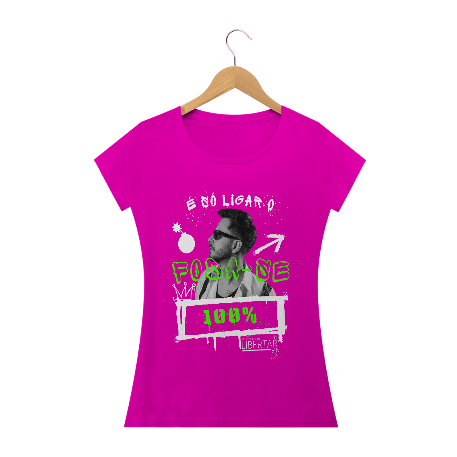 Nome do produto: CAMISETA BABY LOOK- FODA-SE #FC/LIBERTAR