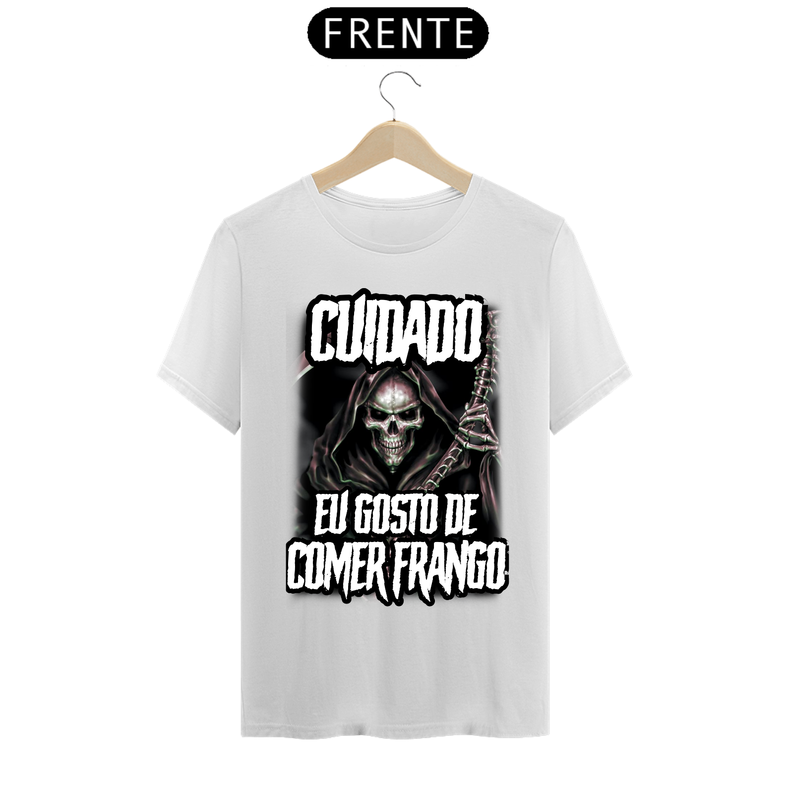Nome do produto: Camiseta Eu Gosto De Comer Frango