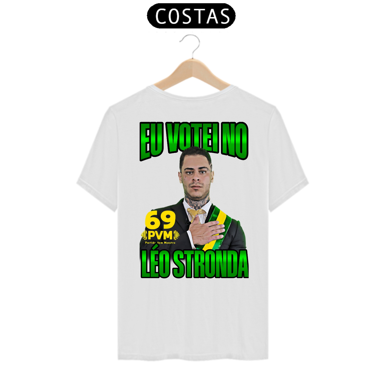 Nome do produto: COSTAS - Eu votei no leo stronda