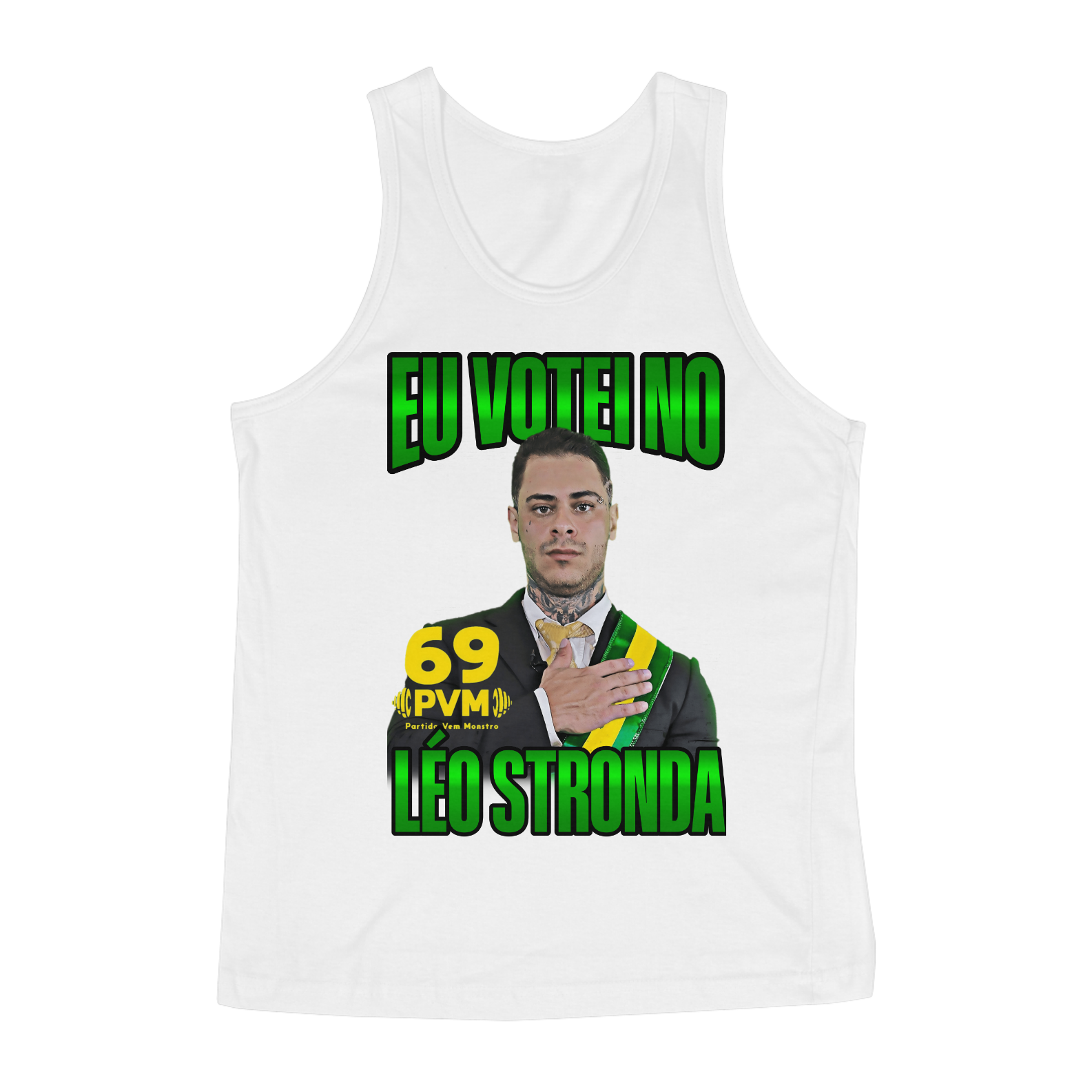 Nome do produto: Regata - Eu votei no leo stronda