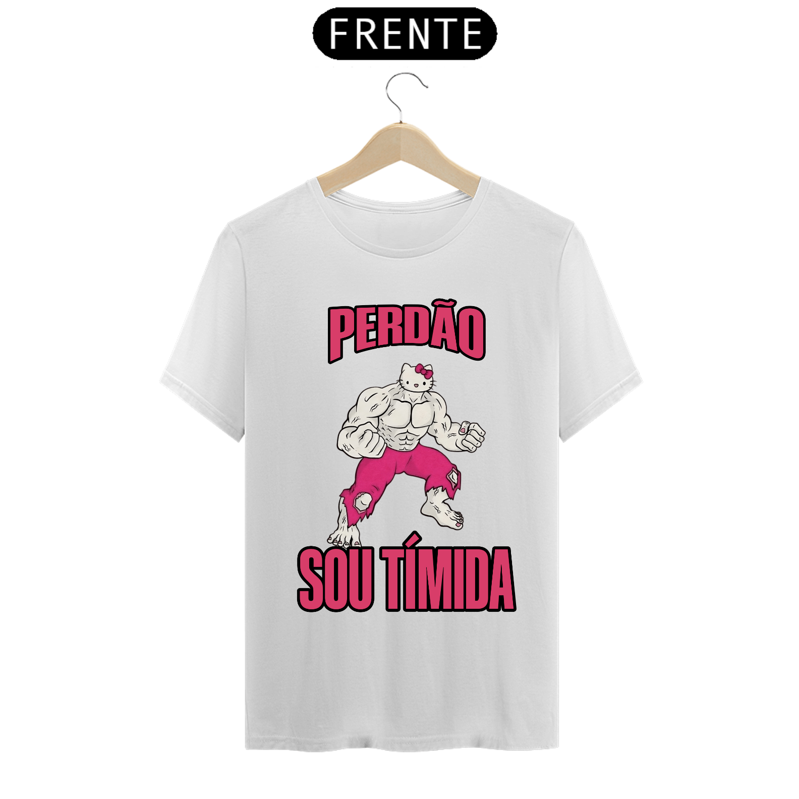 Nome do produto: Camiseta - Perdão Sou Tímida
