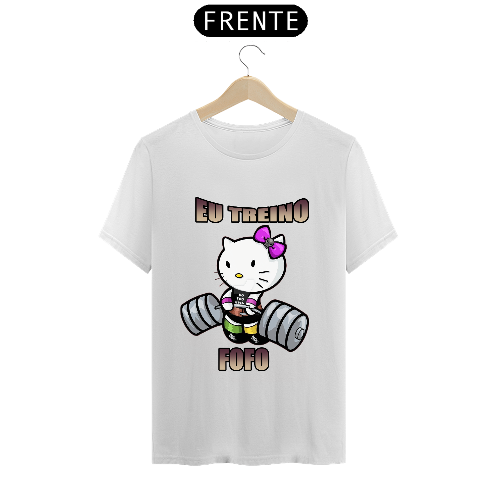 Nome do produto: Camiseta- Eu treino fofo