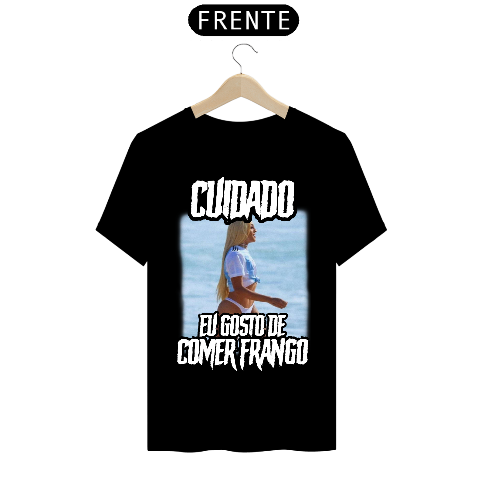 Nome do produto: Camiseta Cuidado Personalizada