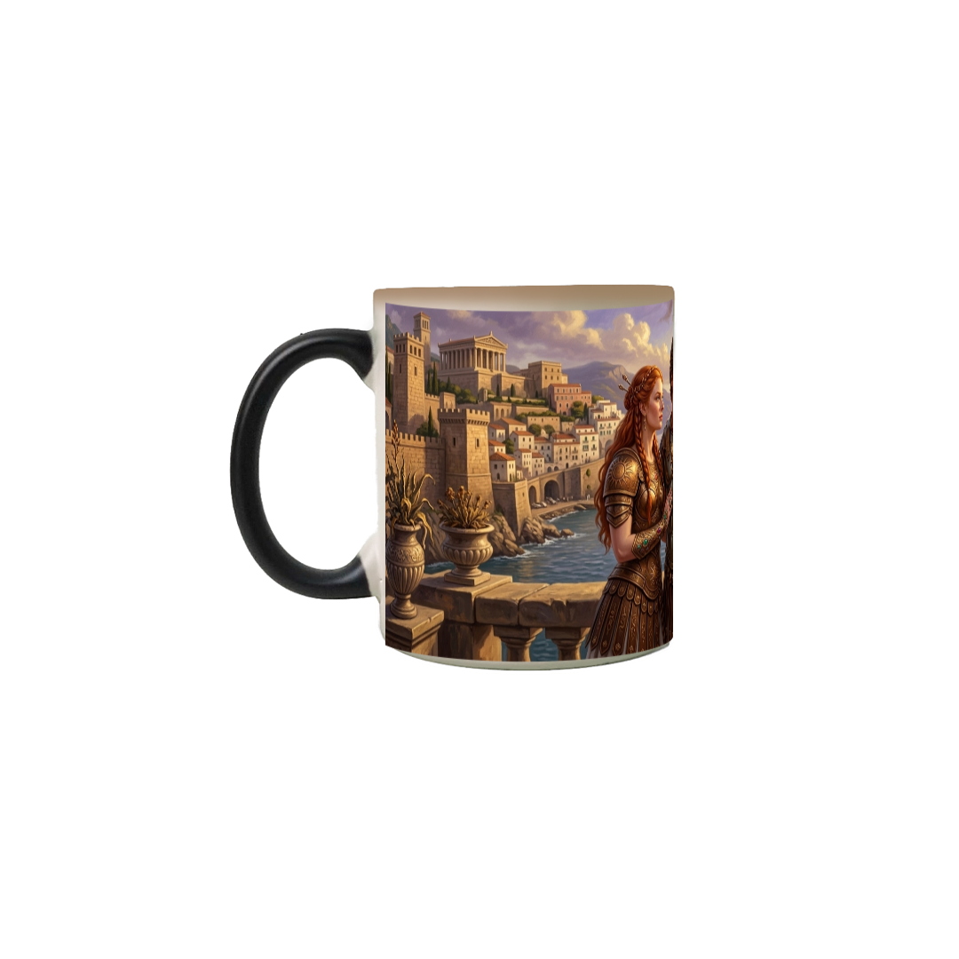 Nome do produto: Caneca Mágica Dia dos Namorados Tema Guerreiro