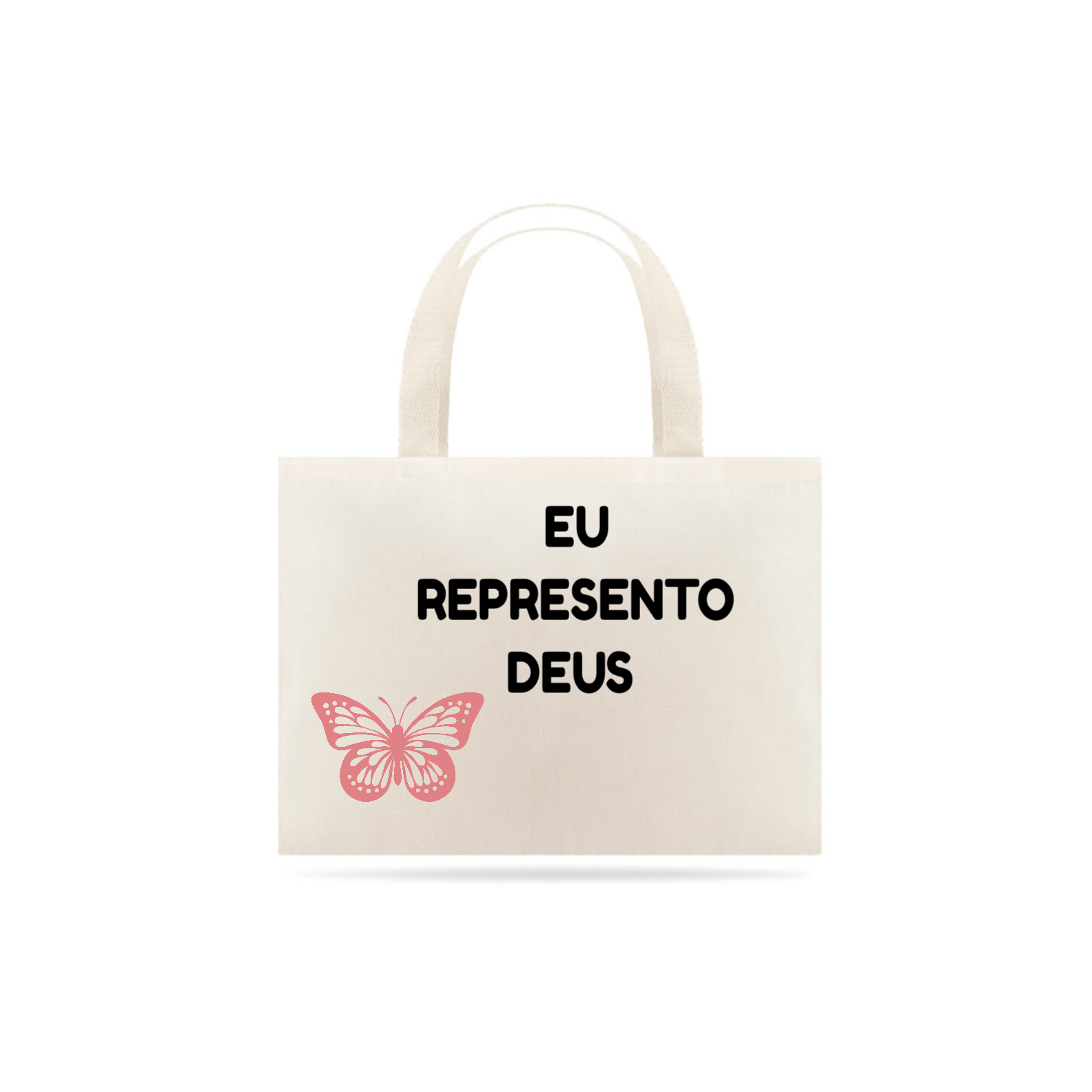 Nome do produto: Bolsa - Eu represento Deus - Borboleta