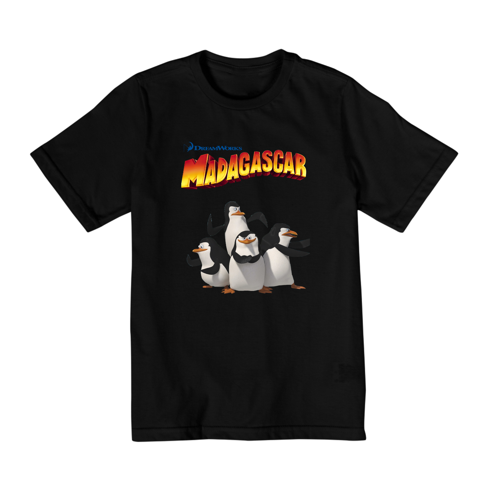 Nome do produto: Camiseta Infantil - Madagascar - Pinguins