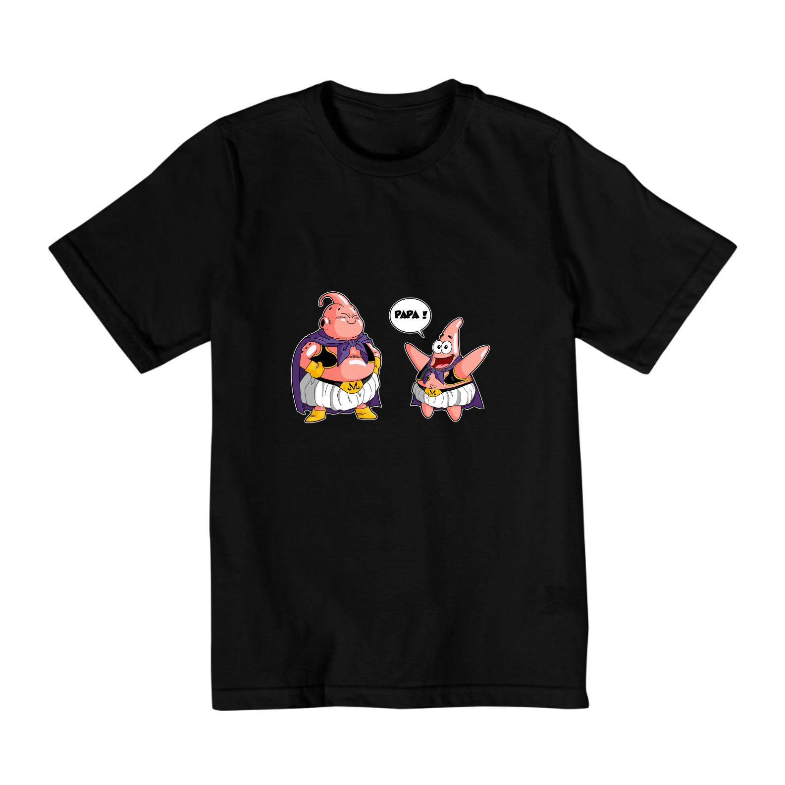 Nome do produto: Camiseta Infantil - Majin Buu & Patrick