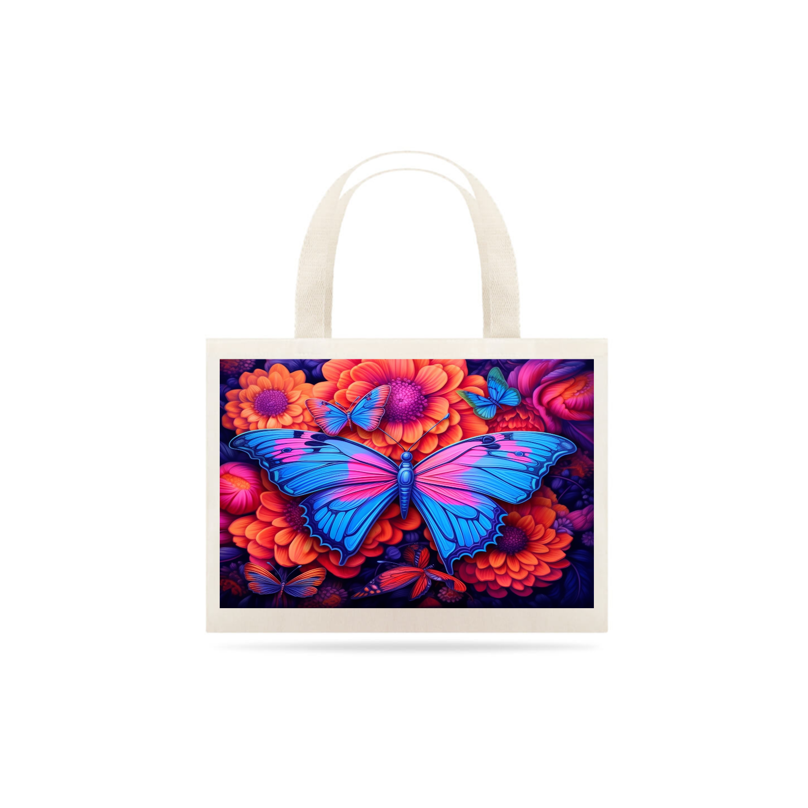 Nome do produto: Eco Bag - Borboleta - Flores