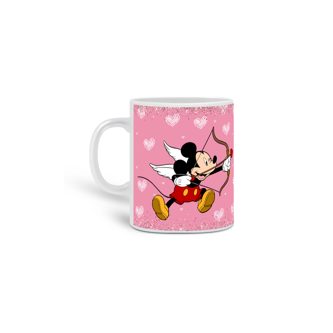 Nome do produto: Caneca branca - Mickey bow arrow - Love