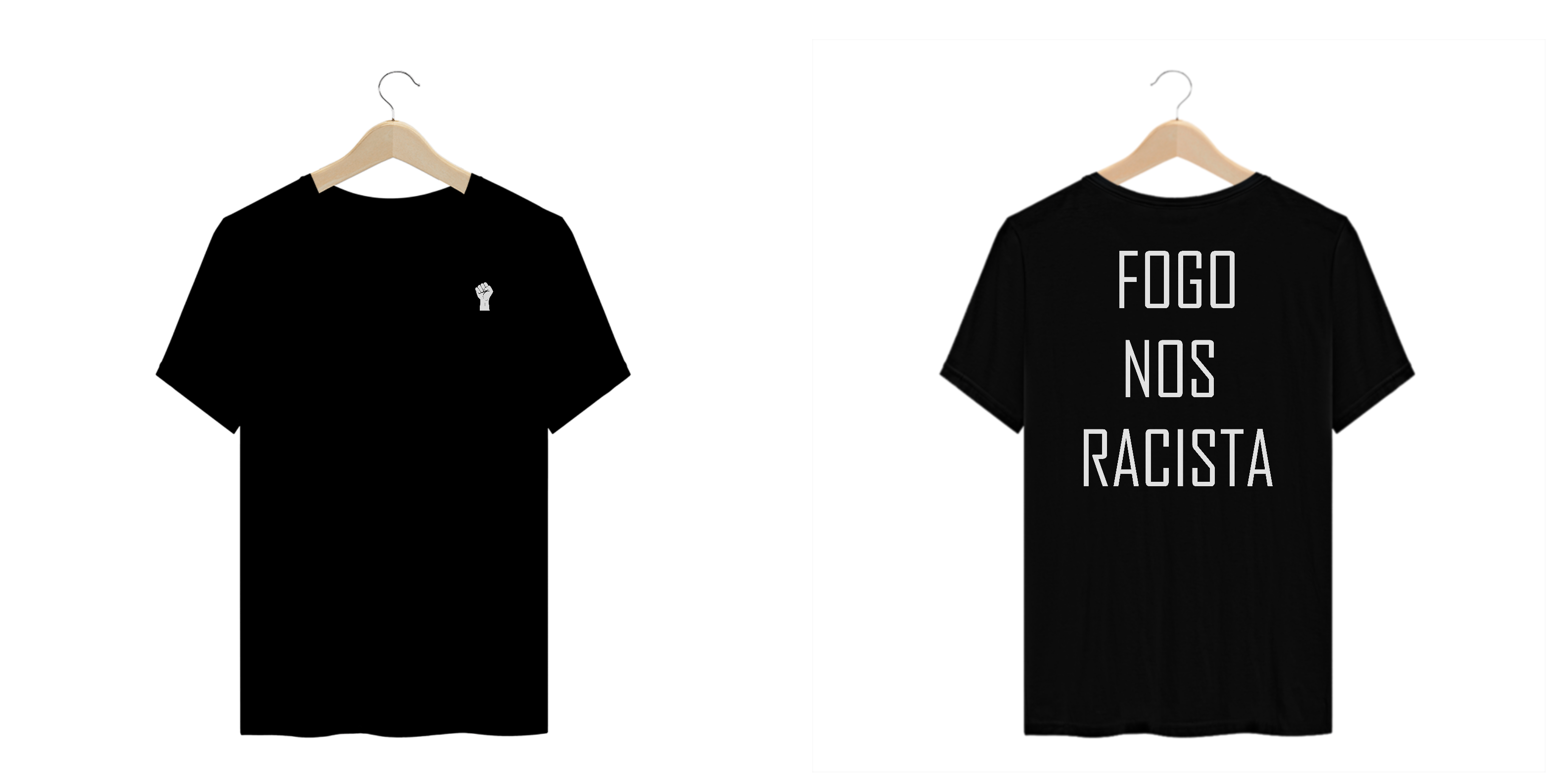 Nome do produto  Plus Size - Fogo nos Racista