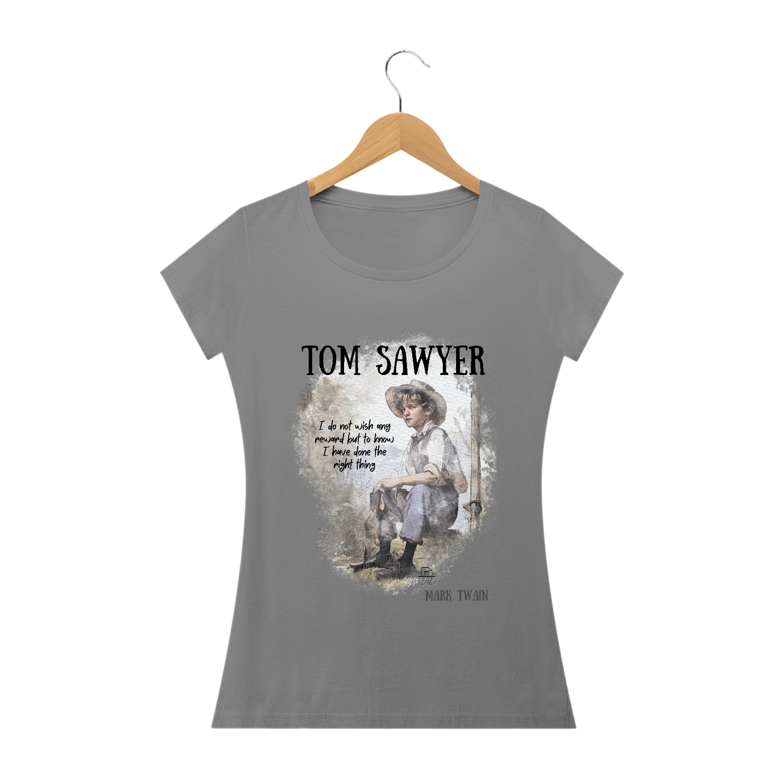 Nome do produto: Tom Sawyer, Mark Twain Long Quality (Branca/Cinza)