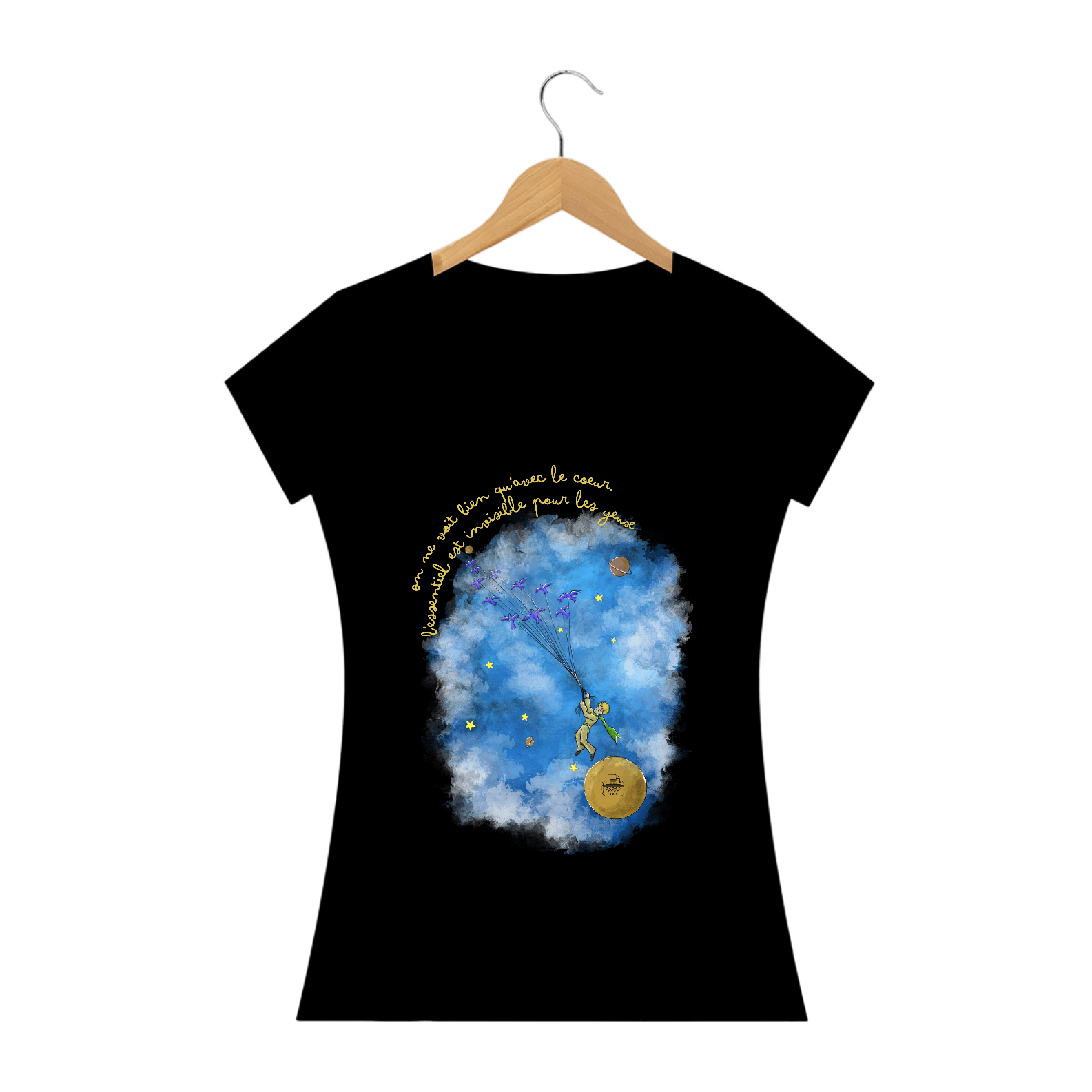 Nome do produto: On ne voit bien qu\'avec le coeur Baby Long Quality (Preto)