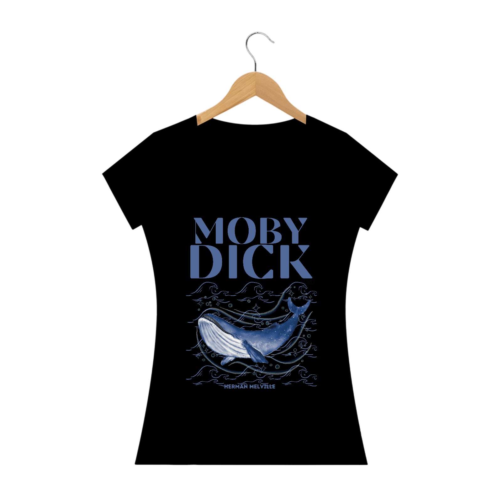 Nome do produto: Moby Dick, Herman Melville Baby Long Quality (Preto)