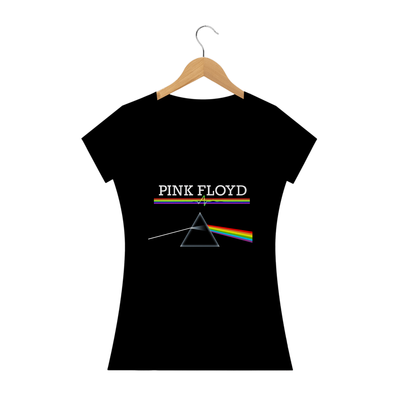 Nome do produto: Baby Look Pink Floyd Dark Side of the Moon