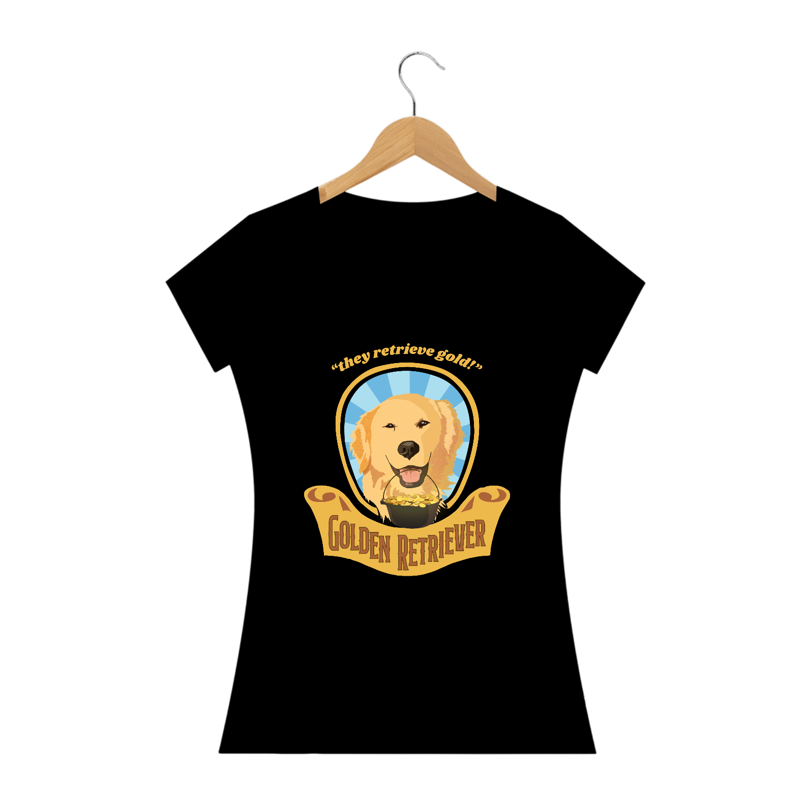 Nome do produto: CAMISETA BABY LONG GOLDEN RETRIEVER