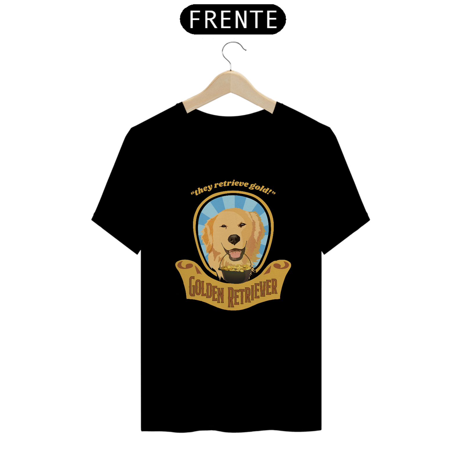 Nome do produto: CAMISETA BÁSICA GOLDEN RETRIEVER