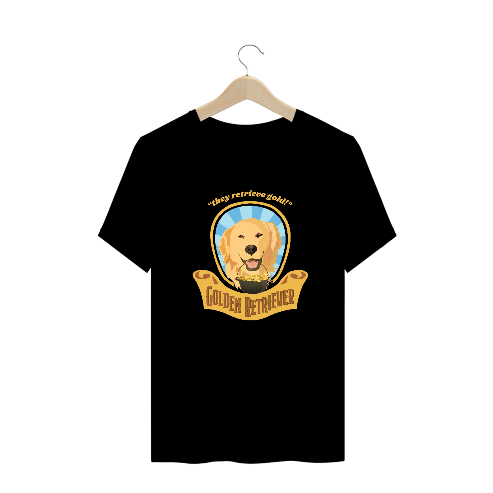 Nome do produto: CAMISETA PLUS SIZE GOLDEN RETRIEVER