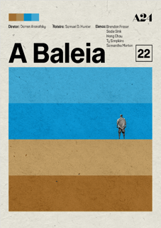 Pôster Minimalista A Baleia (The Whale) – Filme A24 | Cinema Autoral