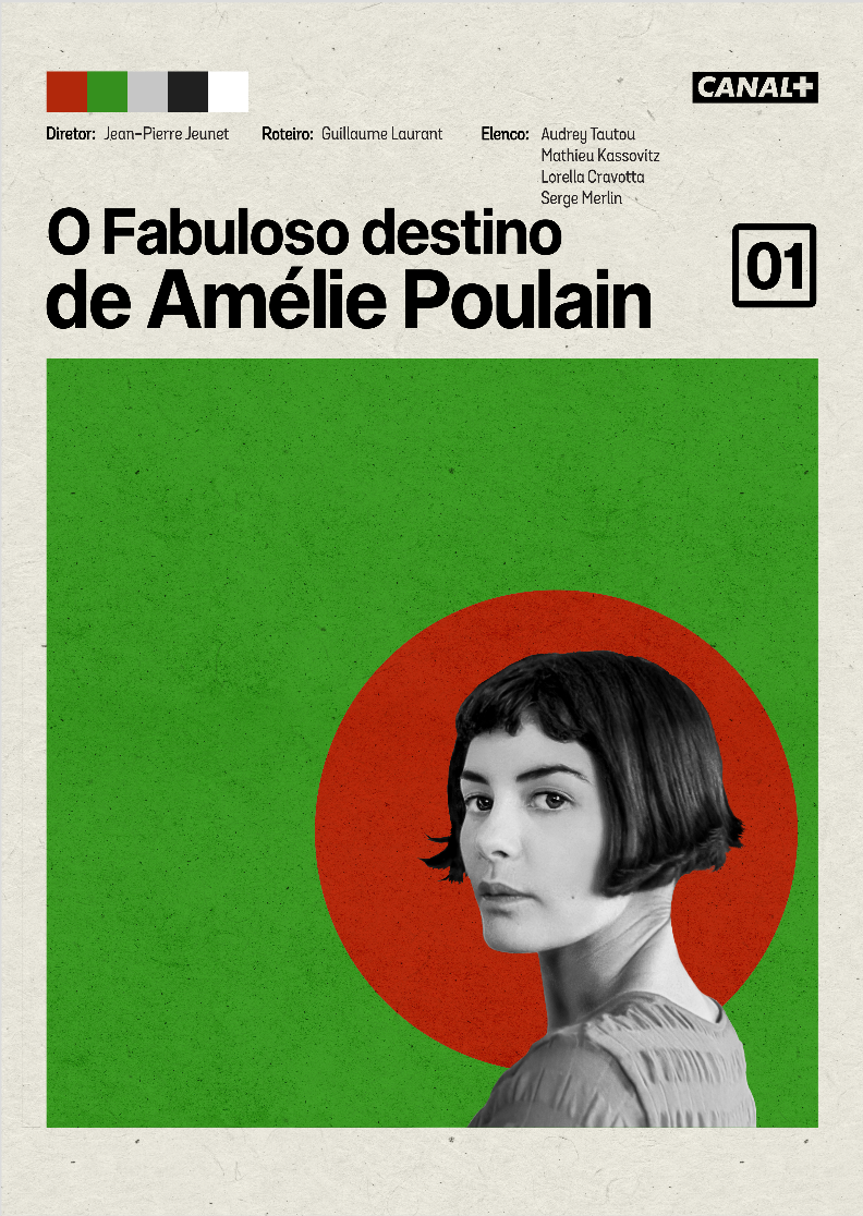 Pôster Minimalista O Fabuloso Destino de Amélie Poulain – Filme Cult