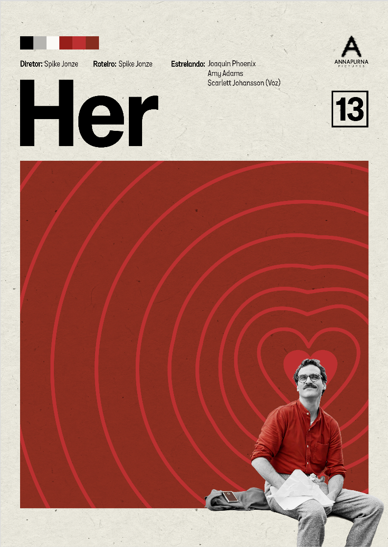 Pôster Minimalista Her – Filme Cult