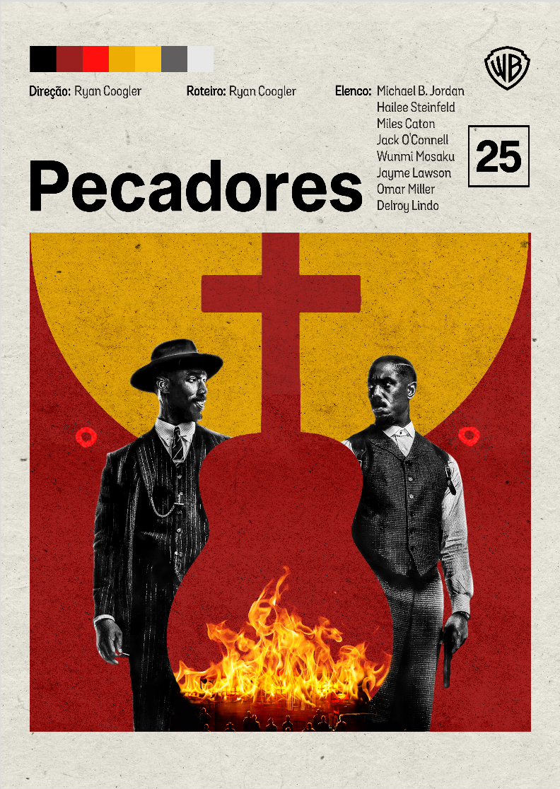 Pôster Minimalista Pecadores | Arte Decorativa de Filme