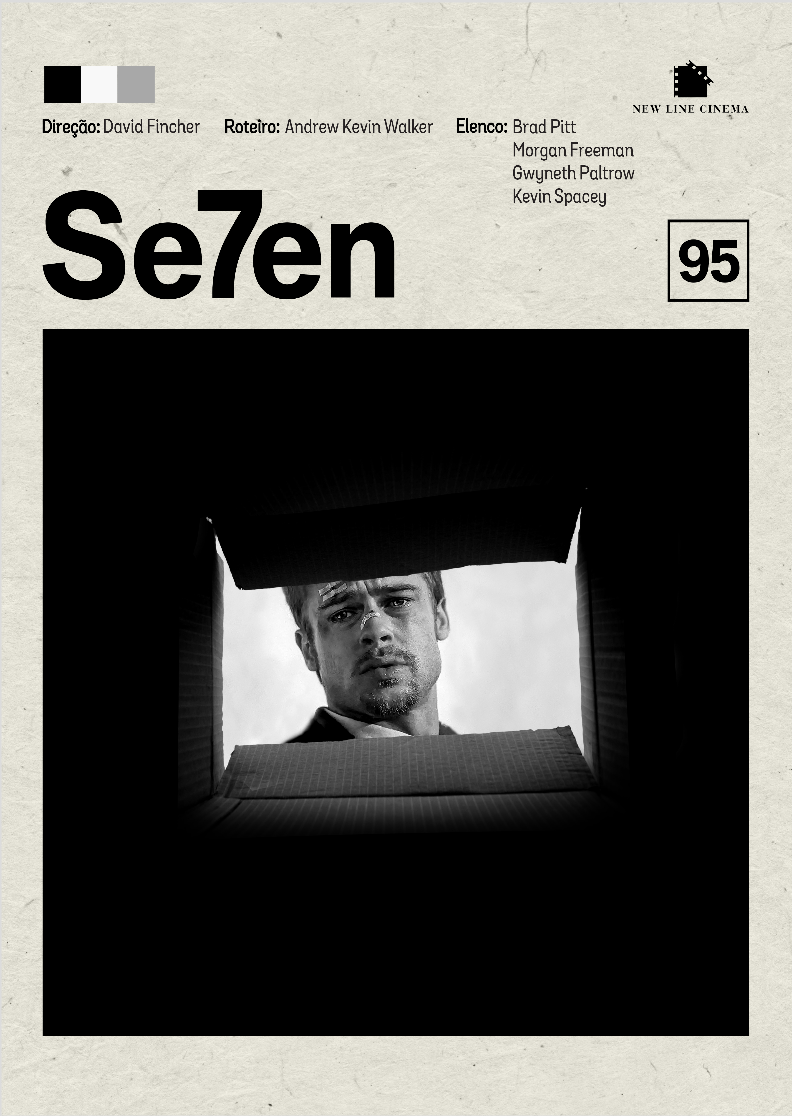 Pôster Minimalista Se7en | “O que tem na caixa?”