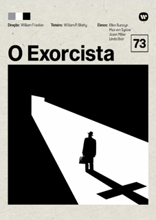 Pôster Minimalista Noir O Exorcista