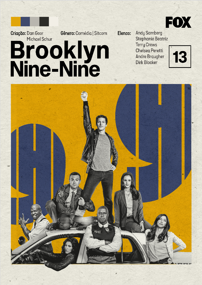 Pôster Minimalista Brooklyn Nine-Nine | Comédia Policial