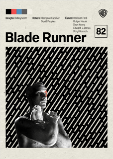 Pôster Minimalista Noir Blade Runner | Ficção Científica Anos 80
