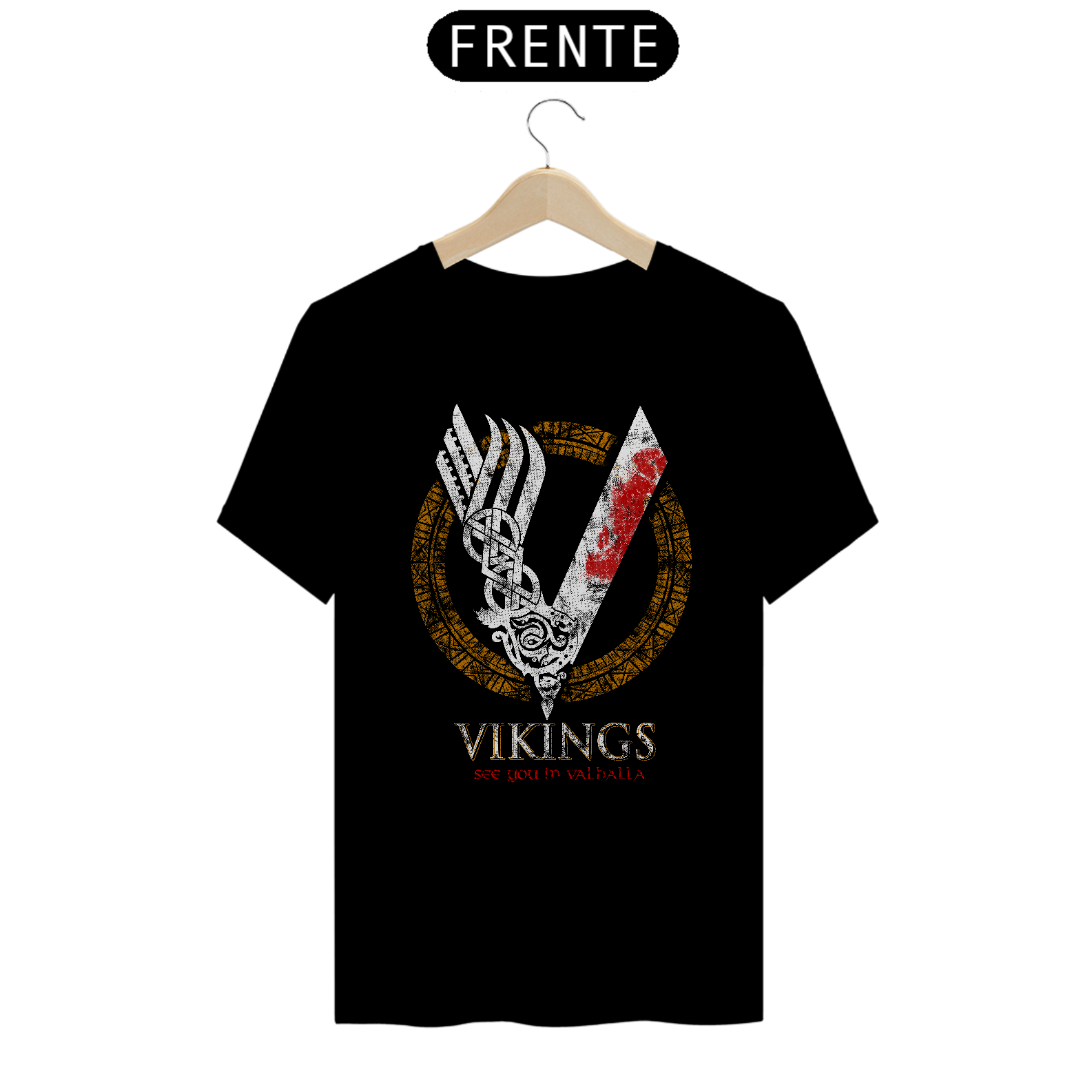 Camiseta Vikings “See You in Valhalla” – Série Épica
