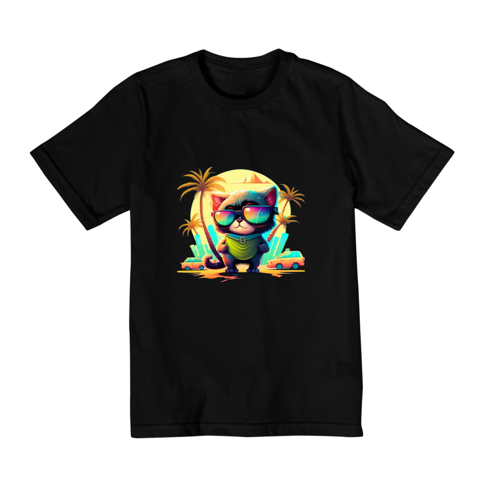 Nome do produto: Camiseta Infantil Cat - 10 a 14