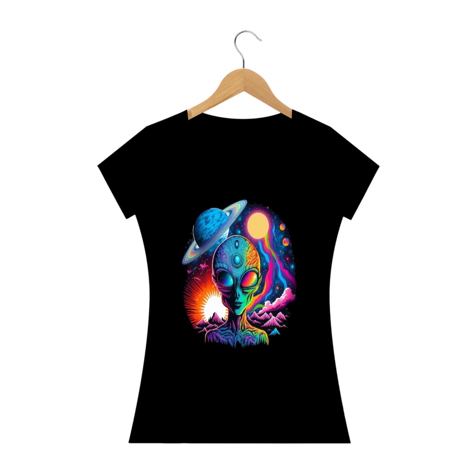 Nome do produto: Camiseta Baby Long - Alien