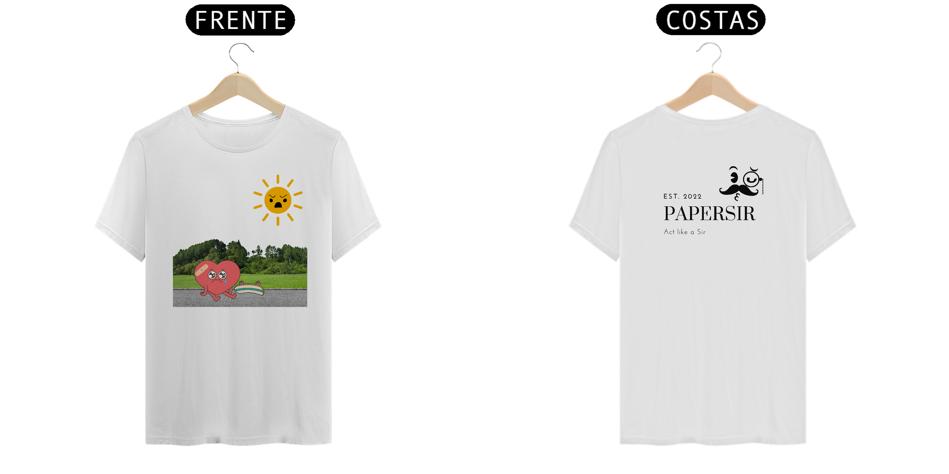 Nome do produto: Camiseta Sad Heart PaperSir