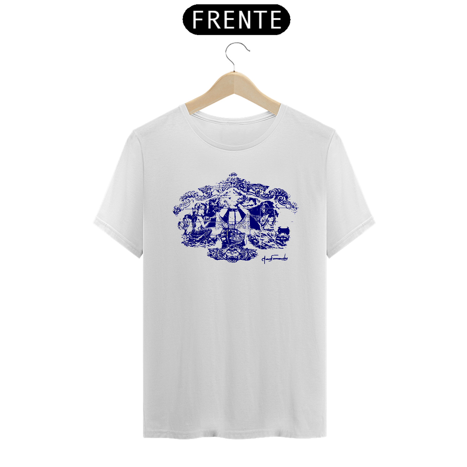 Camiseta Básica Sereias Rendeiras