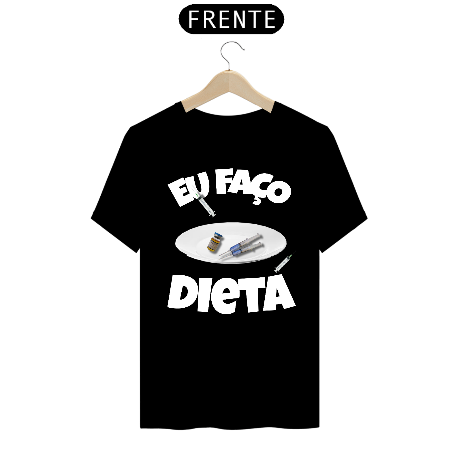 Nome do produto: Camiseta \'Eu Faço Dieta\'