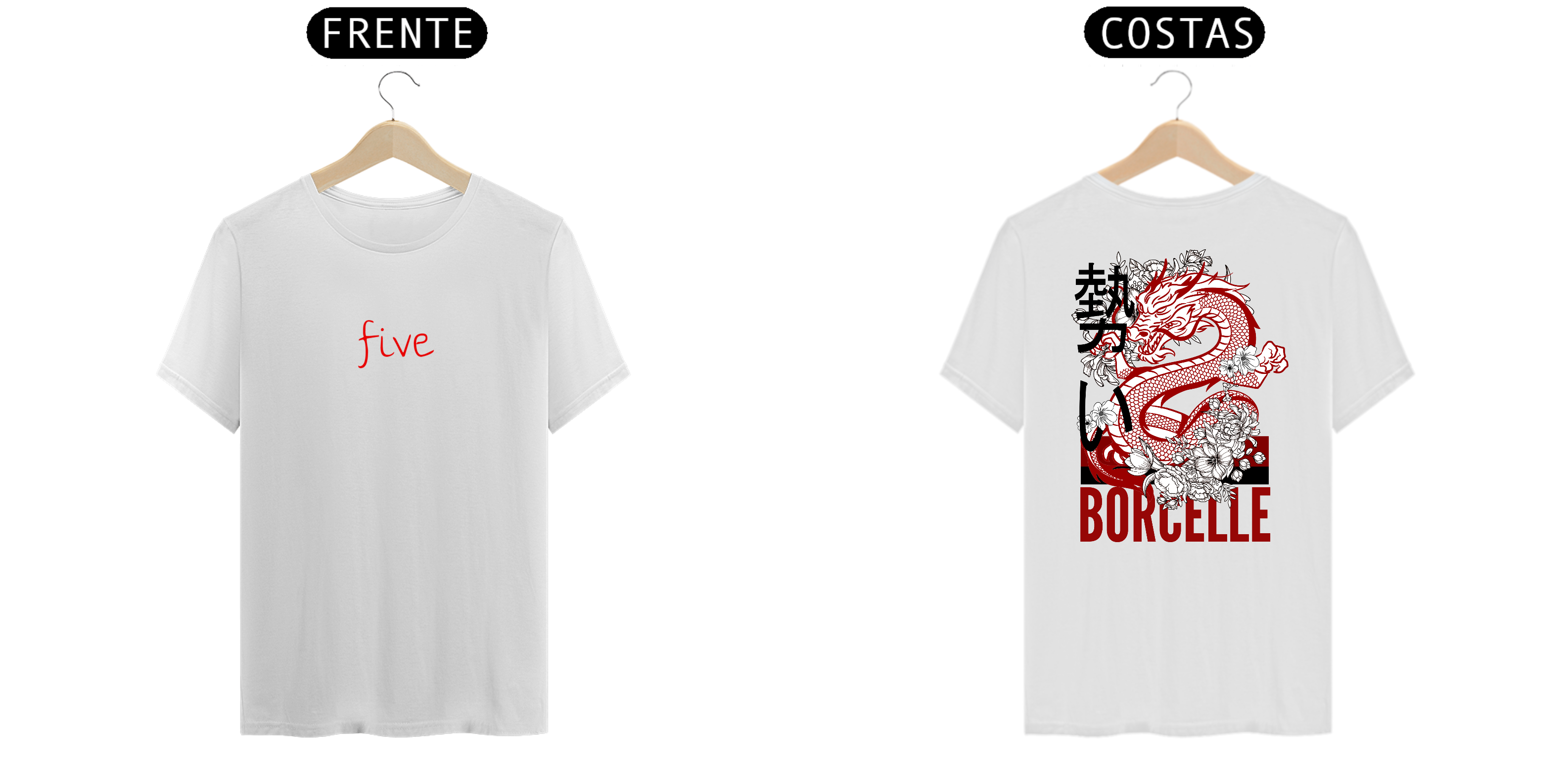 Nome do produto: camiseta five / dragão japones
