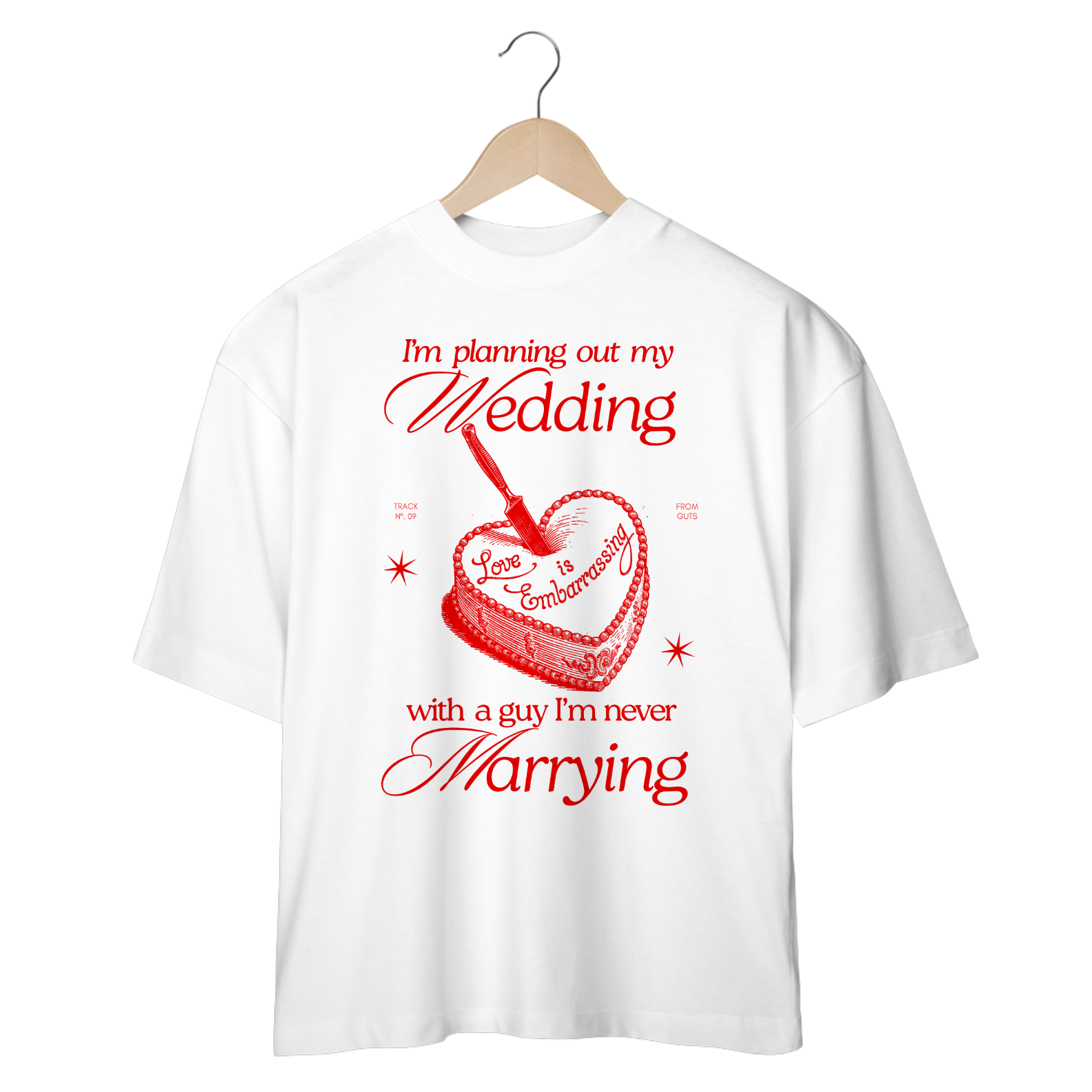 Camiseta Oversized Olivia Rodrigo Love is Embarrassing