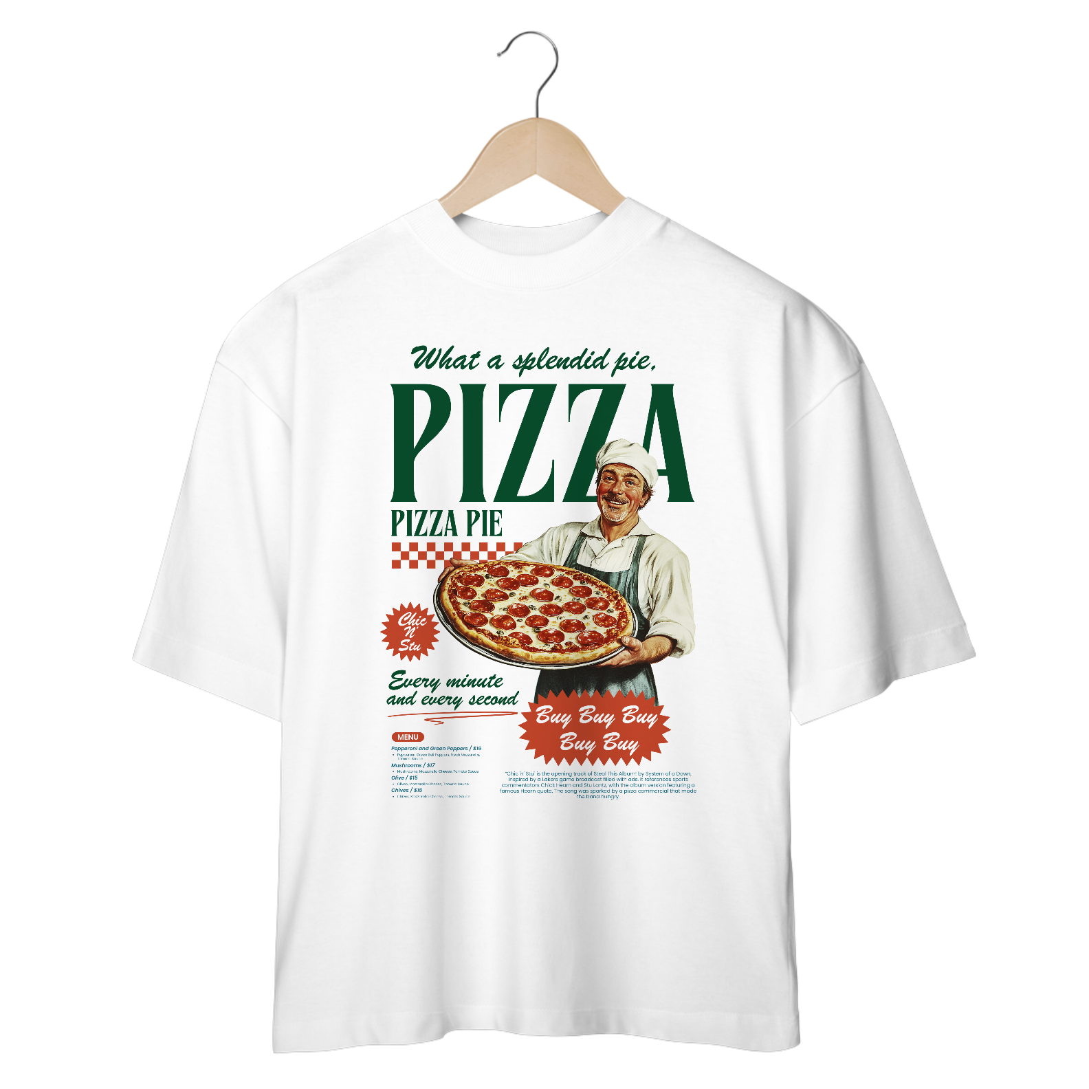 Camiseta Oversized System Of a Down Chic N' Stu (Estampa Frente)