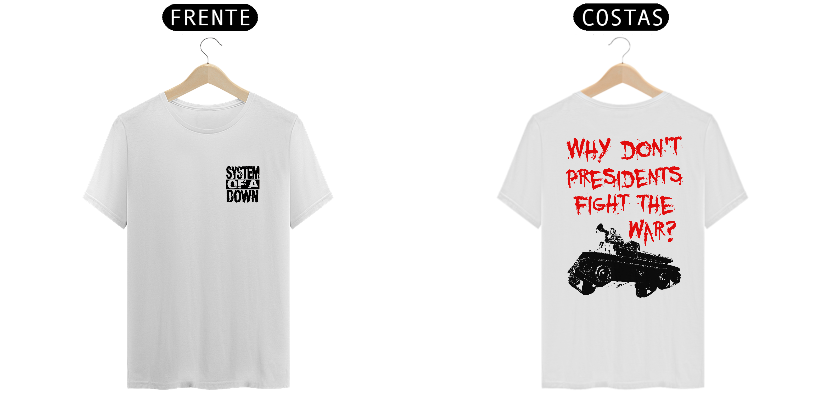 Camiseta System Of a Down B.Y.O.B (Estampa Frente e Costas)