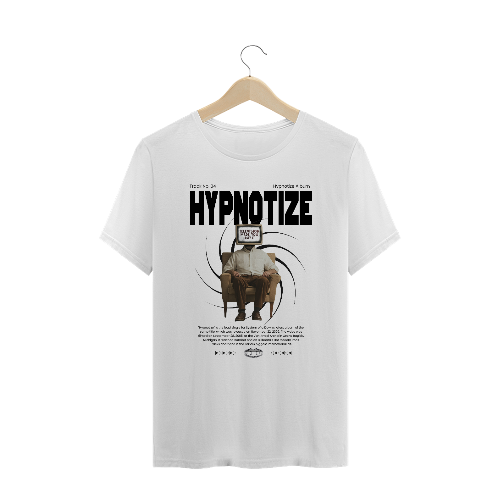 Camiseta Plus Size System of a Down Hypnotize (Estampa Frente)