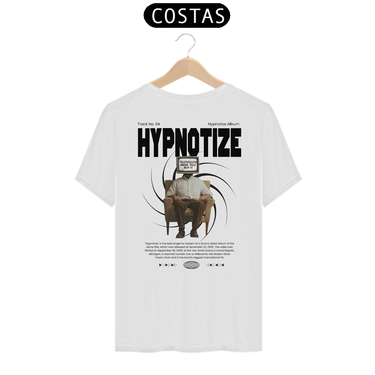 Camiseta System of a Down Hypnotize (Estampa nas Costas)