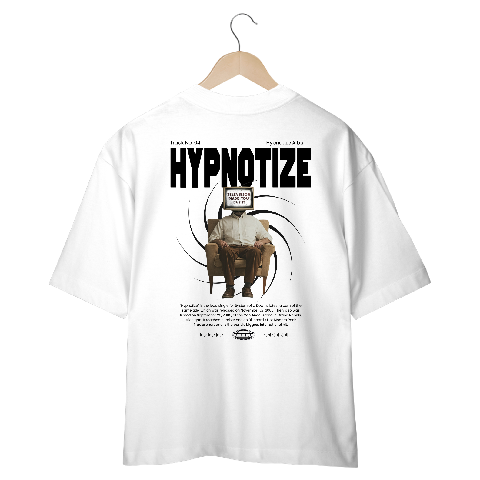 Camiseta Oversized System of a Down Hypnotize (Estampa nas Costas)