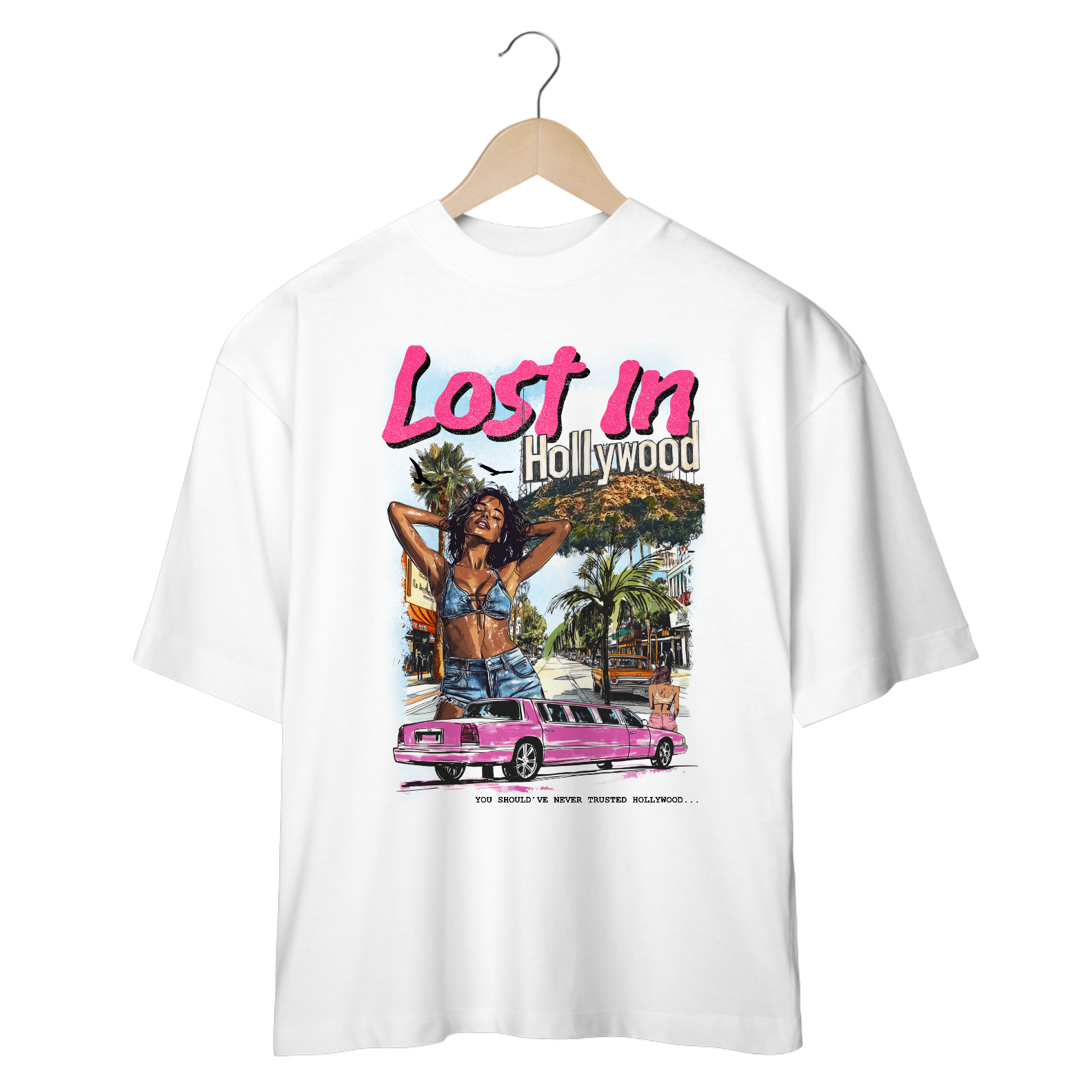 Camiseta Oversized System of a Down Lost in Hollywood (Estampa Frente)