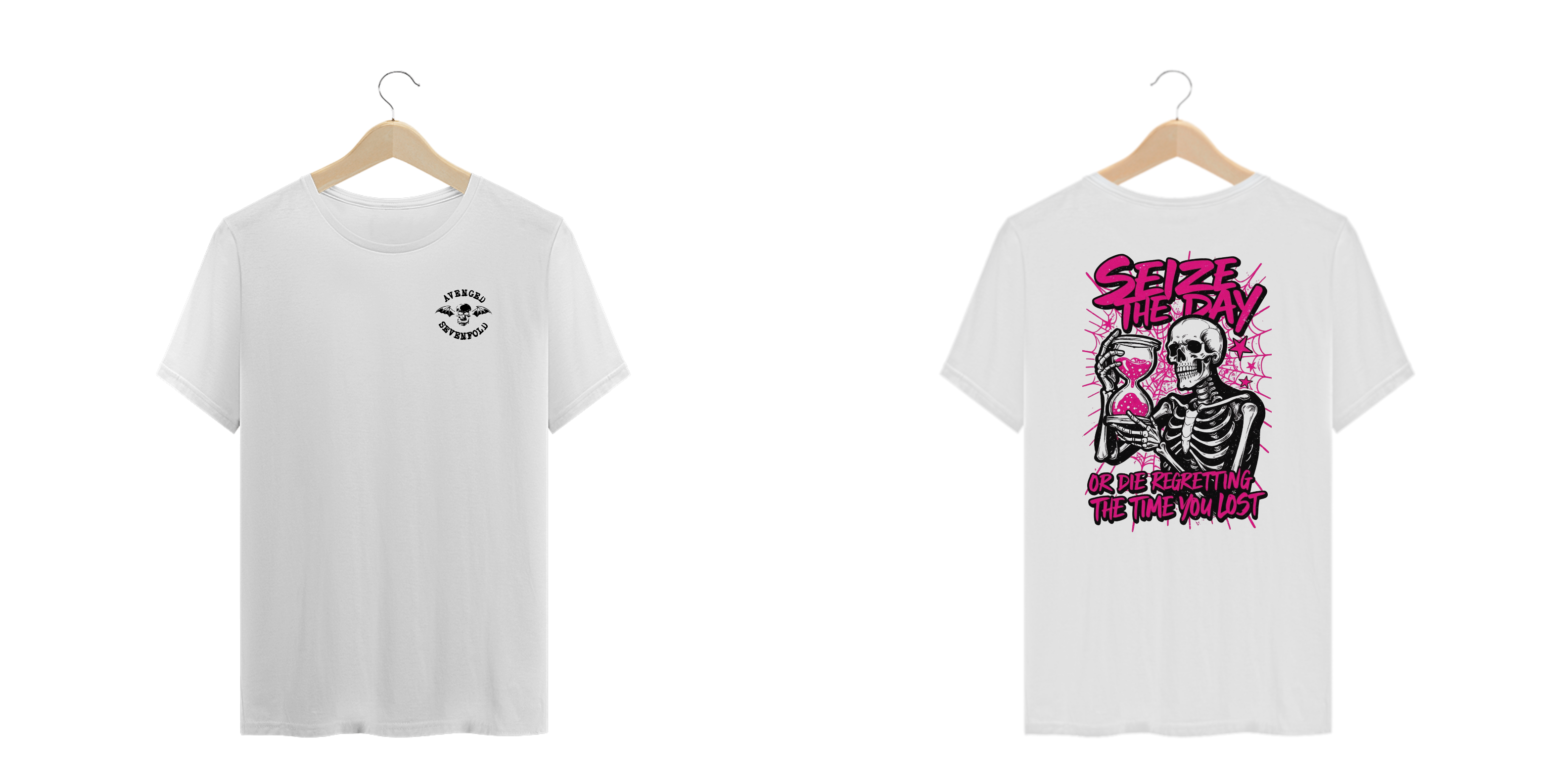 Camiseta Plus Size Avenged Sevenfold Seize The Day (Estampa Frente e Costas)